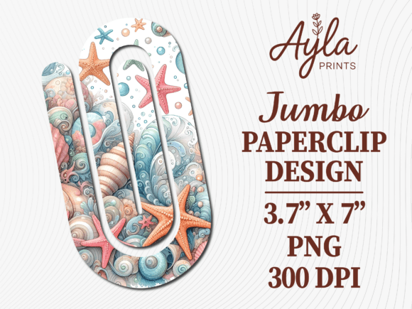 Beach Ocean Sea Shell Jumbo Paperclip