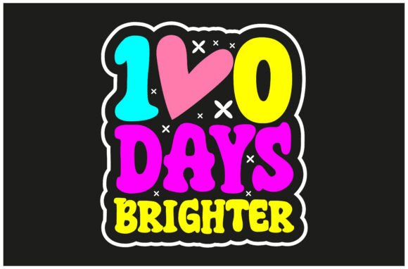 Brighter at 100 Days: A Cheerful Embroidery Design