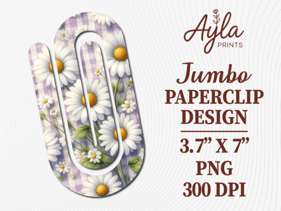 Daisy Flower Purple Jumbo Paperclip PNG