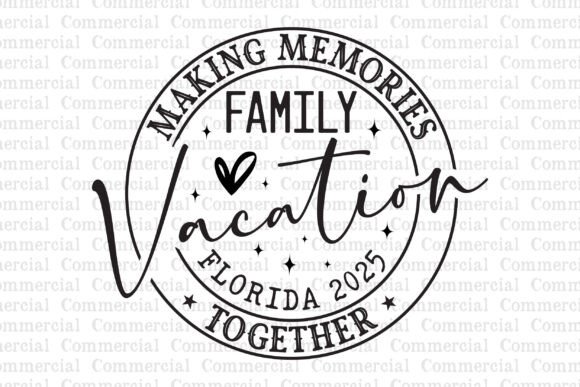 Family Vacation 2025 SVG: A Vibrant Embroidery Design