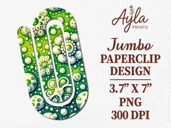 Green Bubbles Abstract Jumbo Paperclip Review