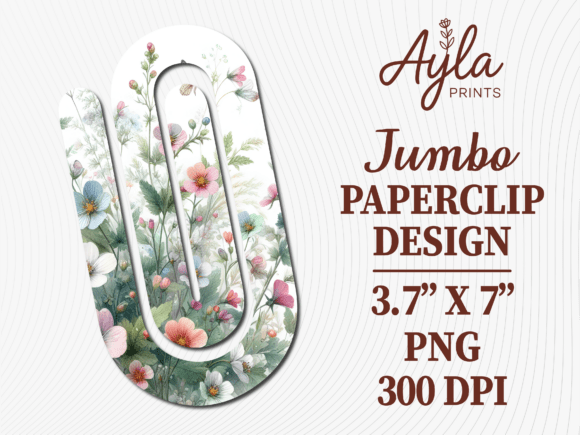 Green Garden Botanical Jumbo Paperclip