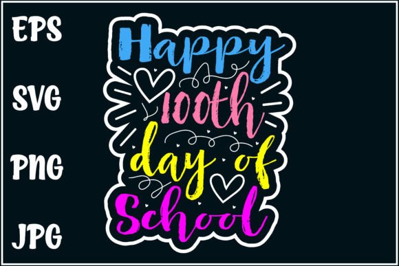 Happy 100 Days, School Shirt: A Festive Embroidery Design