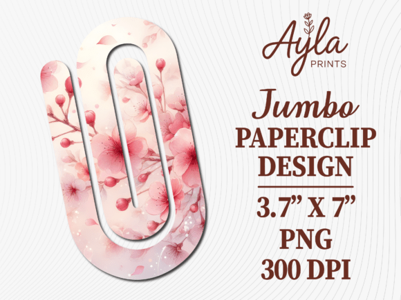 Pink Cherry Blossom Jumbo Paperclip PNG Review