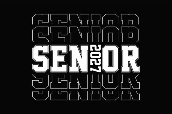Senior 2027 Graduation Typography: A Stylish Embroidery Choice