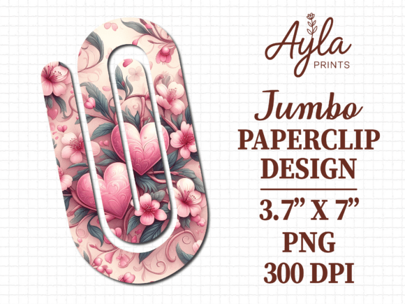 Summer Floral Bouquet Jumbo Paperclip Design