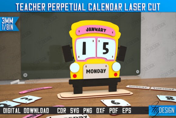 Teacher Desktop Perpetual Calendar CNC: A Versatile Design